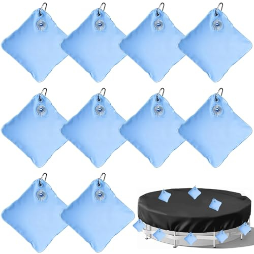 Pesi per Copertura Piscina,10 Pezzi Pesi per Coperture per Piscine,Pesi per La Copertura Della Piscina in PVC,Sacco D'acqua per Piscine Invernale