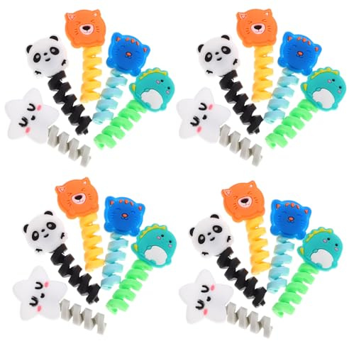HOLIDYOYO 50pcs Cable Protector Cord Holder Silicone Simple All-match Design Easy to Install Extends Cable Lifetime and Earphone Line Protection Random Color