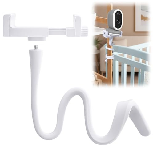 RQcMid Soporte para vigilabebés y soporte para cámara de bebé, soporte universal para teléfono móvil para cunas, soporte flexible y ligero para vigilabebés