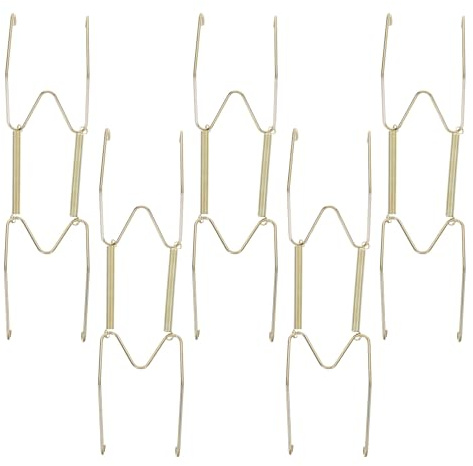 Anneome 5 pièces Crochets Muraux Ressort W pour Plaques Décoratives de Supports Invisibles Robustes et Stables pour Cuisine et Salle de Bain Fixation Facile sur Surfaces Planes