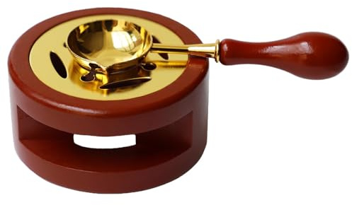 FAYAHAR Siegelwachs Set, Schmelzlöffel für Siegelwachs, Wachssiegelwärmer | Wachssiegelwärmer mit Löffel, Gleichmäßiges Schmelzen, Schnelles Schmelzen, für Siegelwachs Karten Briefe (Stil 2)