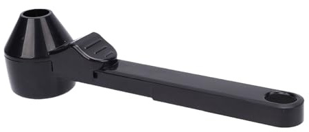 Dioche Cuchara de café con Embudo, Cuchara Medidora Reutilizable de 2 Cucharadas de Capacidad para café Molido, Proteína, Plástico de Calidad Alimentaria (BLACK)