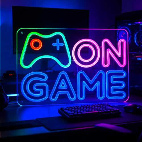 ZYNTEK Game Room Neonschild: Luce a forma di controller, luci da gaming LED regolabili alimentate tramite USB per Neonschild Licht für Schlafzimmer Gamer-Raumdekoration, regali per gamer bambini