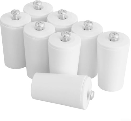 40mm Roller Shutter Stopper Kit, 8 Pieces White Plastic with Screws, Compatible with Most Standard Roller Blinds up to 0.93 Inch Thickness