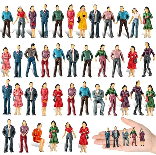 Beatific Lot de 50 figurines à l'échelle 1:50 HO