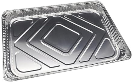 PRETYZOOM Barquette Jetable en Aluminium Argenté 10 Pièces pour Barbecue | Recyclable, pour Cuisson Indirecte, Récupération des Graisses, Entretien du Gril