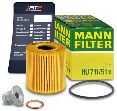 1x Ölwechsel Set - MANN ÖLFILTER + Ölablass-Schraube + LIQUI MOLY Ölwechsel-Anhänger