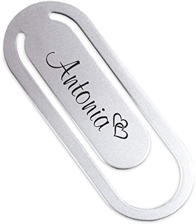 Schmalz® Lesezeichen inklusive Wunschgravur Buchzeichen graviert Bookmark aus Metall oval Gravur personalisiert