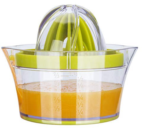 Lemon Orange Manual Squeezer Citrus Lime Juicer Multifunctional Press Hand Juice Extractor with 2 Reamers and Measuring Container