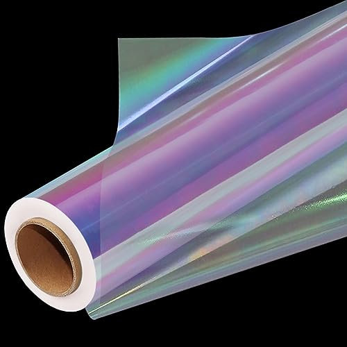 SYOGUA Zellophanfolie, extra breit, schillernd, Regenbogenfarben, für Geschenkkörbe, Leckereien, Geschenke, Feiertage, Bastelarbeiten, 20,1 m x 86,4 cm