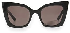 SAINT LAURENT Womens SL 552-001 51 Woman Injection Sunglasses, Black-Black-Black
