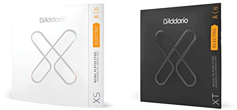 D'Addario XSE1046, 10-46 Regular Light, XS Nickel Coated Gitarrensaiten für E-Gitarre & E Gitarren Saiten | Gitarrensaiten E Gitarre | Gitarren Saiten | Saiten E-Gitarre |XTE1046, Regular Light, 10-46