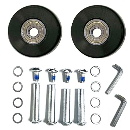LOTOWELZON Ersatzräder für Gepäck, Koffer, 45 mm, Inline-Rollschuh-Räder mit 8 mm Kugellagern, 35 mm, 40 mm Achsen, Schraubenschlüssel-Reparatur-Set (Außendurchmesser 45 x THK18 mm), 2 Stück