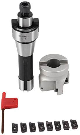 Oikabio 400R 50MM Fresadora CNC Kit de Cortador de Fresa de Cara Frontal 10 Piezas APMT1604 Insertos de Carburo R8 Vástago de Vástago para Máquina Eléctrica