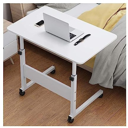 POCHY Betttische Moderner Überbetttisch, höhenverstellbarer Beistelltisch mit feststellbaren Rollen, rollender Laptop-Tisch, tragbarer modischer Stehschreibtisch luxuriös