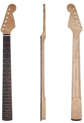 Gitarrenhals DIY-Gitarrenhälse Mit 22 Bünden, Palisander-Griffbrett, Kanada-Ahorn, Für E-Gitarren-Hals-Ersatz, Klare Satin-Schraube