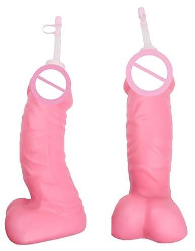 Feaolala Penis Bong,Lustige Party Gadgets Große Penis Wasserflasche Dekorationszubehör für Junggesellinnenabschiede Erwachsenen Scherzartikel (2 STK)