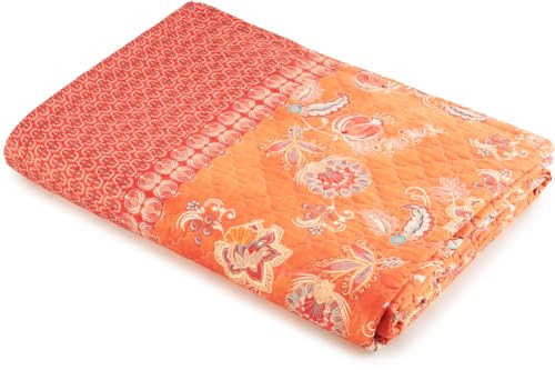 Bassetti CHIAIA Tagesdecke aus 100% Baumwolle in der Farbe Tangerine R1, Maße: 220x255 cm - 9328459