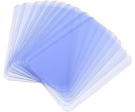 Vaguelly 50 Stück Kartenabdeckung Spiel Ärmel Schutz Sportkoffer Kartenhüllen Abdeckungen Für Spielkarten Klarer Ausweishalter Klarer Id-inhaber Wasserlösliches Pvc Geschäftskartenhalter