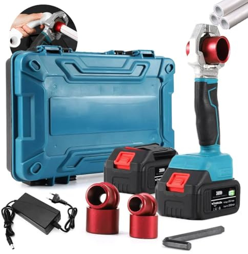 HDaspijh Saldatrice per Tubi in Plastica Senza Fili, Kit Saldatore per Fusioni con Presa Portatile, Fusore per Tubi dell'Acqua in Plastica (340 ℃) per Tubi Ppr PE Pp (20, 25, 32 Mm), con 2 Batterie