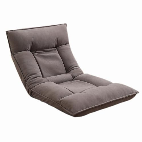 Generisch Bodenstuhl, klappbarer Sofastuhl mit 5 verstellbaren Positionen, Couch-Liegestuhl mit Rückenstütze, Boden-Gaming-Stuhl für Erwachsene (Farbe: Dunkelgrau, Größe: 23,62 x 22,44 x 22,83 Zoll)