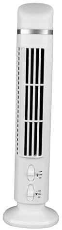 Greensen Ventilateur Tour Très Silencieux, Oscillation à 90 Degrés, Ventilateur sans Pales, Ventilateur Tour Silencieux, Ventilateur de Bureau pour Chambre à Coucher, Bureau, 10,5 X 33 Cm