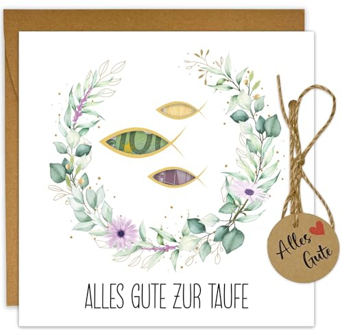 JOYEASE Taufgeschenke für Mädchen Jungen, Geldgeschenk Taufe Karte mit Umschlägen, Originelle Taufkarte Taufe Geschenk