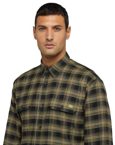 Dickies CAMISA DE FRANELA FLEXIBLE EN FORMA DE L, HOLGADA