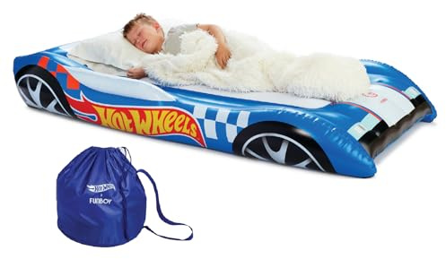 FUNBOY Hot Wheels Barn sovsäng & luftmadrass. Perfekt för övernattningar. Inkluderar bärförvaringsväska, dubbel