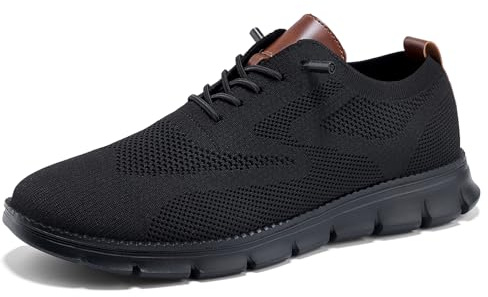 Wearbreeze - Tenis Oxford casuales de negocios para hombre, zapatos de vestir ligeros con cordones para el trabajo, viajes y viajes diarios