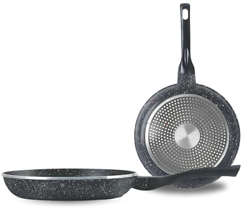 Frying Pan 28cm Soft-Grip Handle | Energy-Efficient Cookware, Dishwasher Safe All Hobs, Durable & Easy to Clean