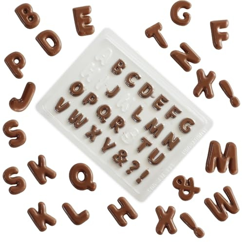 Alphabet Chocolate Mould | Food-Grade Plastic Chocolate Letter Mould for Cakes, Brownies & Cupcakes – Cocoaform