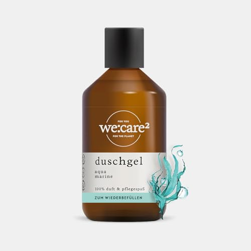 we:care² Duschgel 250ml Aqua/Marine - Bodywash Frauen | Nachhaltiges & veganes Duschgel ohne Silikone, Parabene & Mikroplastik - Ph neutral Shower Gel Damen