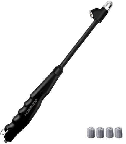 GODESON Dual Head Tire Pressure Gauge 10-150psi/ 1-10 Bar Dual Scale,13.5-inch Semi Truck Air Gauge with PVC Handle,Analog Black tyre Pressure Checker for Cars, Trucks, SUVs, RVs, and