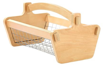 Panier à Fruits En Bois | Bol à Fruits En Bois De Grande Capacité Avec Cadre Métallique | Donald Moderne Pour Le Porte-Fruits Pour Pain, Pommes De terre, Snacks, Légumes Et Affichage De Cuisine