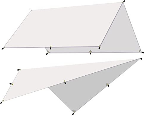 Telone impermeabile 3 x 4 m per tenda da campeggio all'aperto, spiaggia, amaca, copertura antipioggia, protezione UV, portatile, impermeabile