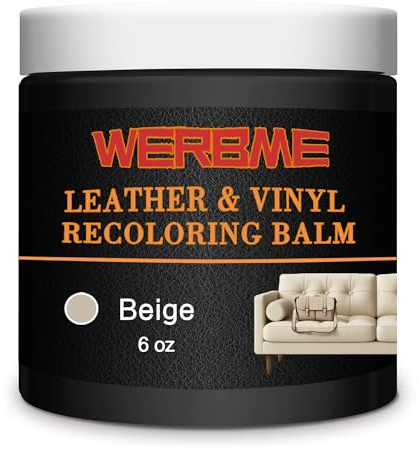 Pâte Réparatrice Beige, Colorant et Restaurateur pour Surfaces en Cuir - Idéal pour Effacer Rayures et Décolorations, Rénover Canapés, Sièges et Meubles. Kit Complet de Rénovation Durable