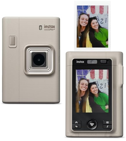 FUJIFILM INSTAX MINI LiPlay+ Hybrid Instant Camera & Smartphone Printer - Sand Beige