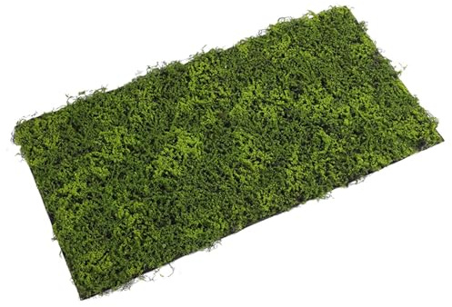 Xiyocadt Moosmatten zur Dekoration, 50x100 cm Künstliche Moosmatte, Moos zum Basteln für Frühlingsdeko, Moosbilder, Floristik, Terrarium Dekoration (Stil 2)