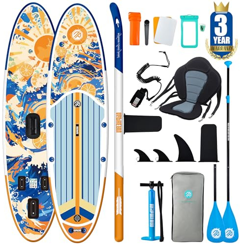 Niphean SUP Gonfiabile Adulti con Tutti gli Accessori, 320cm Stand up Paddle Gonfiabile per Tutti i Livelli, Paddle Board con Capacità di 200kg per 2 Persone, Tavola da SUP Gonfiabile con Sedia