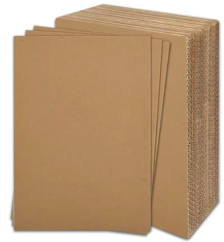 10 Stück Wellpappe A4, 2.2 mm Dicke Pappe zum Basteln, Stabiler Bastelkarton aus Braunem Kraftpapier, Starkes Cardboard für DIY, Malen, Zeichnen, Modellbau, Kunsthandwerk, Verpackung und Versand