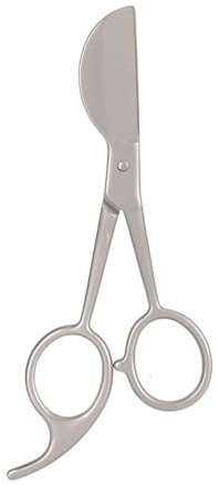 Gavigain Tijeras para apliques de pico de pato de acero inoxidable, mango cómodo, hoja de pico de pato DIY, tijeras para alfombras, chorro de