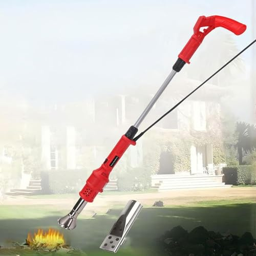 Brûleur mauvaises herbes électrique 2 buses,briquet thermique,barbecue 650℃ | Bâton de désherbage thermique 2000 W, 500 L/min, cordon de 1,8 m, modes flamme et air chaud.