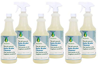 Naturama Brake Parts Cleaner, All Natural Auto Brake/Rotor Cleaner, Eco-Friendly EPA Registered. Made in the U.S (32 oz 6 Pack)