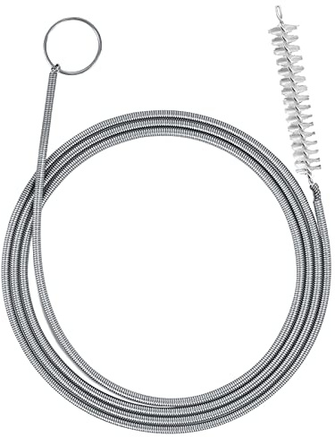 ASTER Brosse de vidange flexible à long tuyau, 152,4 cm, brosses de nettoyage avec poils en nylon doux, brosse de nettoyage pour tuyau en acier inoxydable