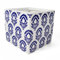 Leaf Macetas de cerámica, Cubo Blanco y Azul, 12 cm