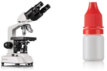 Bresser Bino 40x-1000x Vergrößerung für gehobene Ansprüche & Mikroskop Immersionsöl (5mm nD=1.515, zur Verwendung eines 100x Öl-Objektivs)