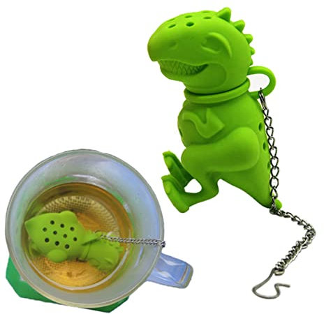 Levemolo Silicone Dinosaur Tea Strainer Infuser Tea Filter Food-Grade Material Easy to Clean Unique Design