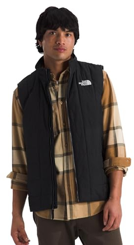 The North Face Men's Junction Insulated Vest - Water Resistant, Heatseeker Insulation, Stretch Bindings & Secure Zip Pockets, TNF Black, Large