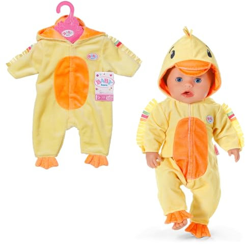 BABY born Night Onesie 835852 - Cosy Bedtime Fleece Onesie for Dolls up to 43cm - Suitable for Children from 3 Years Old